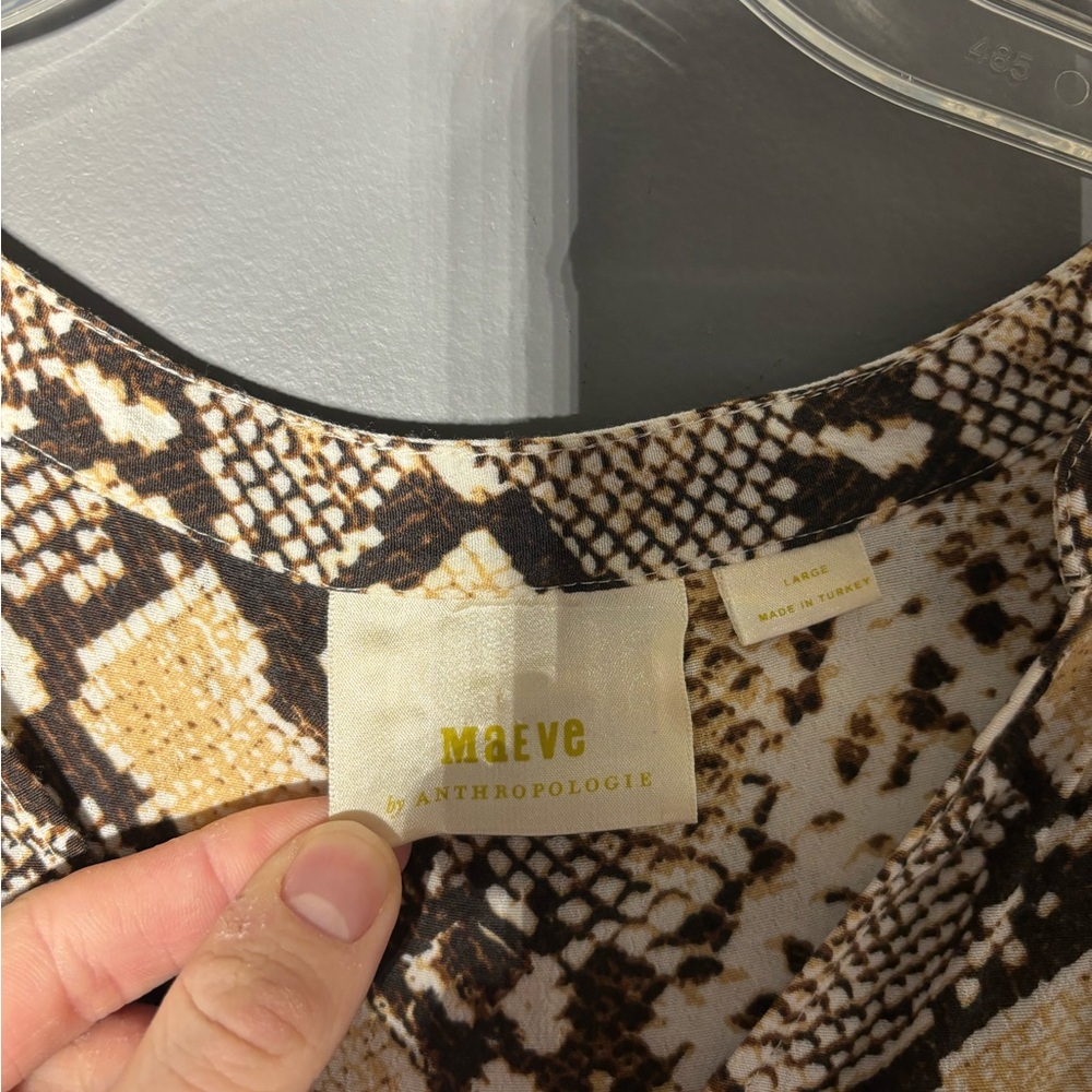 Anthropologie Maeve Juno Snakeskin Print Dress Size Large - Picture 5 of 5